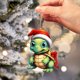 thumbnail image 4 of Ionze Decoración del Hogar Navidad Nueva Tortuga Navideña Colgante Decorativo Acrílico Animal Navideño Tortuga Ambiente Festivo Adornos Colgantes Accesorios para el Hogar (C), 4 of 4