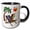 Black/White, variant on 3drose, Funny Dachshund Dog Drinking Margarita on Beach Chair and Palm Tree, 11oz Magic Transforming Mug