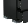thumbnail image 6 of GZXS 2-Drawer Nightstand with Metal Handles & Mirrored Stripe Accent, Modern Black Bedside Table for Bedroom & Living Room - 23.3"L x 15.4"W x 21.3"H, 6 of 6