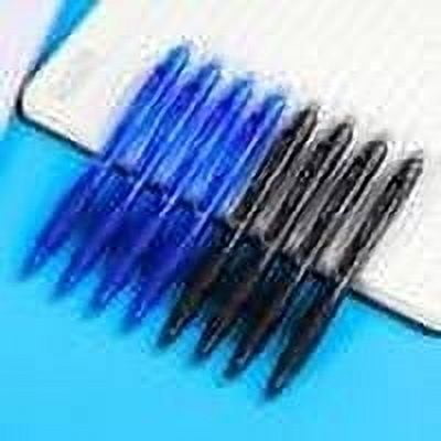 bolígrafos de gel borrables retráctiles de 15 ml con punta fina (sin corrector), 4 tintas negras y 4 azules para completar sudokus y crucigramas.