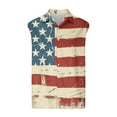thumbnail image 3 of Njoeus T Shirts For Man Mens Button Shirt Men'S Sleeveless Shirt American Flag T Shirt, Button Up Casual Shirts Men'S Tanks Shirts S-5Xl Big & Tall Shirts Buttons Down Shirt Men On Clearance, 3 of 4