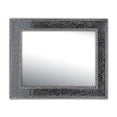 thumbnail image 2 of Black/Gray Crackled Glass Decorative Wall Mirror - 30X24 Mosaic Glass Wall Mirror, Vanity Mirror, Glamorous, 2 of 7