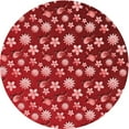 thumbnail image 1 of Ahgly Company Tapis Rond Lavable en Machine Intérieur Transitionnel Rouge, 7 Pieds Rond, 1 of 7