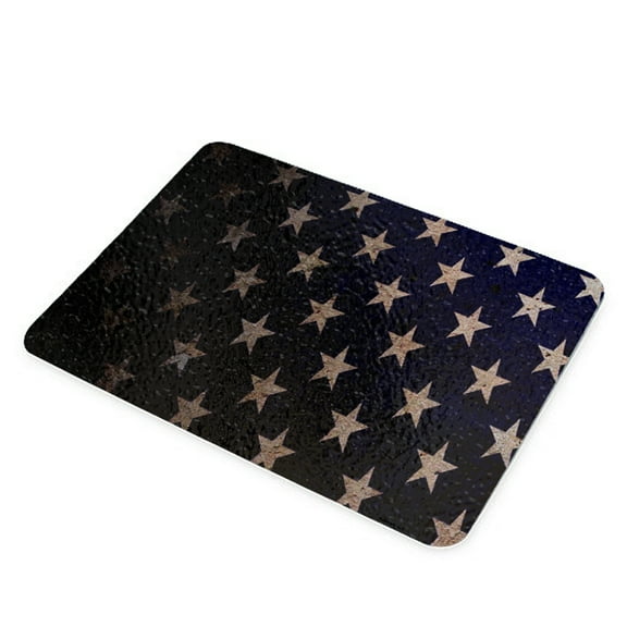 KuzmarK Glass Cheese Cutting Board 11"x7.75" - American Flag Stars
