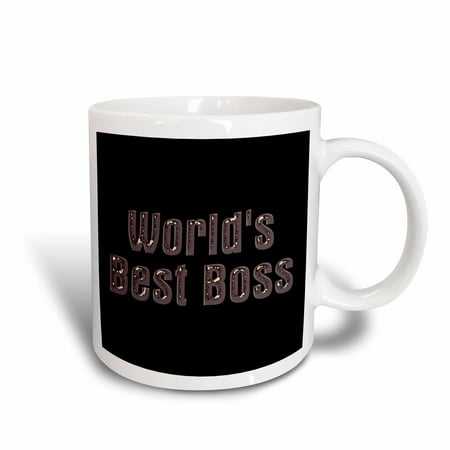 3dRose Worlds Best Boss on black background, Ceramic Mug, (The Best Sniper In The World Black Ops 2)