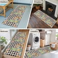 thumbnail image 5 of Runner Rug 2'x6', Easter Gnomes Washable Non-Slip Hallway Runner Rugs, Spring Watercolor Bunny Tulip Black Plaid Bedside Rugs Floor Mats Carpet Runners for Kitchen Bathroom Laundry Room, 5 of 8