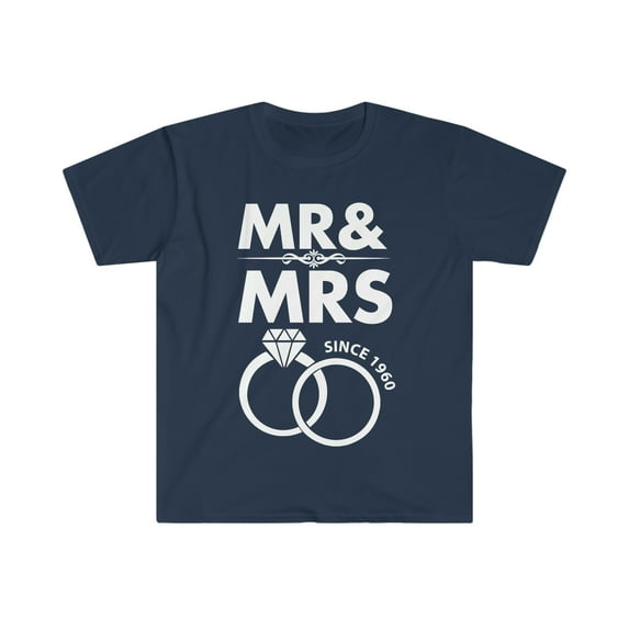 Mr and Mrs Since 1960 Wedding Anniversary Unisex T-shirt S-3XL