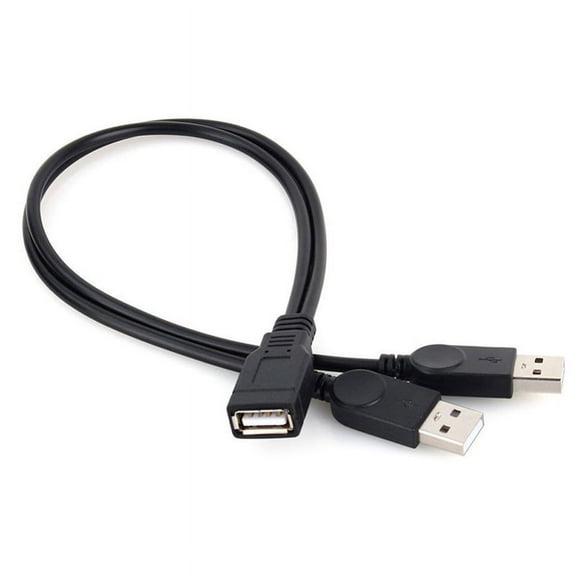 New USB 2.0 1 Female To 2 Male Y-Splitter Data Sync Charging Extension Cable