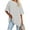 White, variant on Langwyqu Womens Oversized Tees Half Sleeve Color Block Loose T Shirts