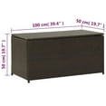 thumbnail image 4 of vidaXL Garden Storage Box Poly Rattan 100x50x50 cm Brown, 4 of 5