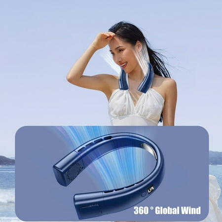 

Hwkond Neck Fan Portable Hanging Fan Hands Free Bladeless Fan Operated Wearable Personals Fan Leafless Rechargeable Headphone Design USB Powered Hanging Necks Fan 5 Speeds on Clearance