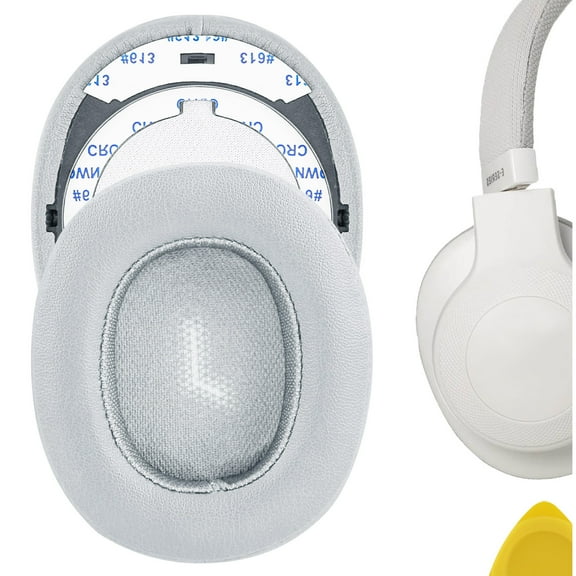 Geekria QuickFit Replacement Ear Pads for JBL E55BT Headphones Ear Cushions, Repair Parts (Grey)