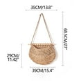 thumbnail image 3 of COFEST Hanging Fruit Basket,3 Tier Woven Jute Wall Hanging Basket for Organizing,Hanging Produce Basket for Fruit & Vegetable Storage,Wall Basket Storage for Kitchen 1 Layer L, 3 of 7