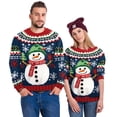 thumbnail image 2 of Clothing Wholesale Unisex Men Women 2024 Ugly Christmas Sweater Santa Elf Christmas Funny Fake Hair Sweater Autumn Winter Tops (7,XL), 2 of 7