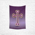thumbnail image 2 of CADecor Holy Cross Purple Diamond Picture Print Wall Tapestry Dorm Art Home Decor 40x60 inches, 2 of 2