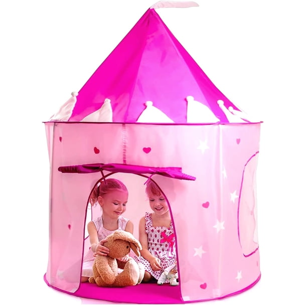 Juega Tent Play22 Princess Castle Pink con estrellas que brillan en la oscuridad