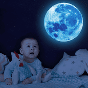 Neasyth Glow in The Dark Stars Stickers for Ceiling, 1108 Pcs Moon and Stars Wall Decals (Sky Blue)