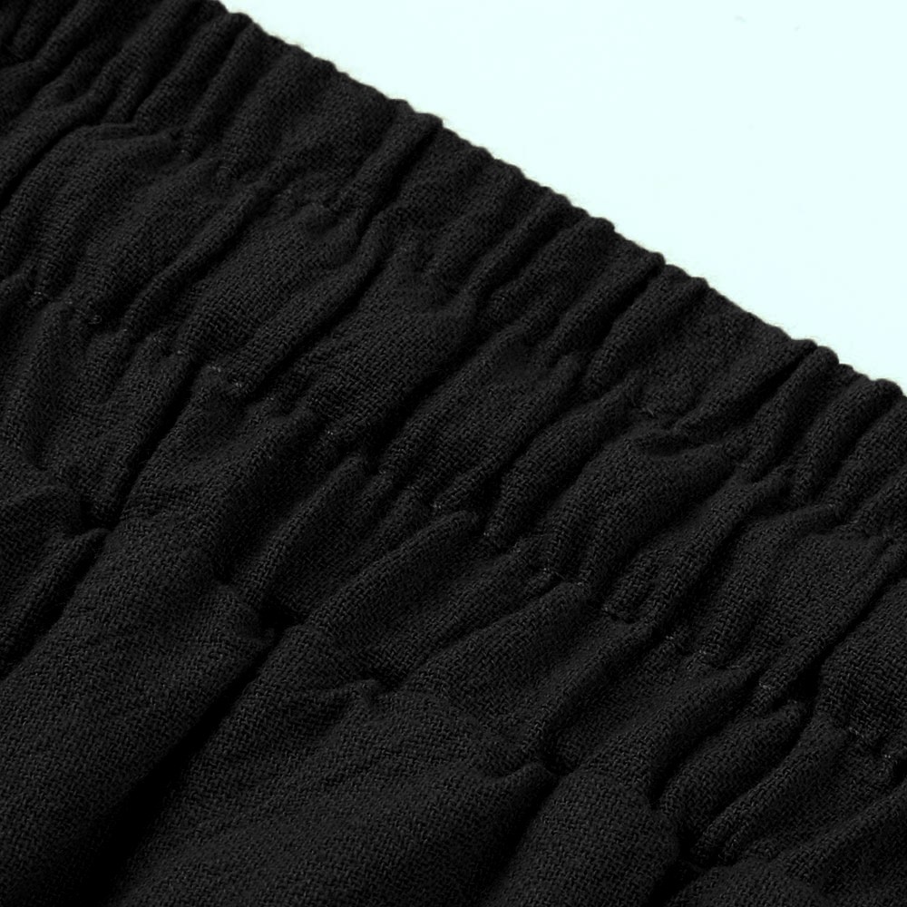 WANYNG pants for men Men's Harem Pants Cotton Linen Festival Baggy Solid Trousers Retro Gypsy Pants Harem Black XL - image 5 of 9