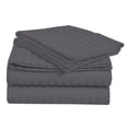 thumbnail image 2 of Fresh Home 1000 Thread Count Egyptian Quality Cotton Deep Pocket Dobby Stripe Sheet Set Gray - Twin, 2 of 5