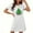 White, variant on Fazvaoo Women Nightgowns Short Sleeve Short Sleepwear Christmas Print Nightgowns(Black,Size S-XXL)