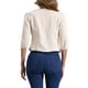 thumbnail image 3 of CHAQUETA DE JEAN CORTA SIN CUELLO PARA MUJERES CON MANGAS 3/4 EN COLOR ALBARICOQUE TALLA S, 3 of 6