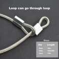 thumbnail image 2 of HAHDAXIA 5 pcs 4mm Vinyl Coated Stainless Steel Cable with Loops Short Wire Rope Lanyard Lock Security Chain Link for Outdoor Gates,24 inch 60cm Clear, 2 of 7