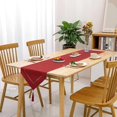 thumbnail image 5 of Red Linen Table Runner 32 x 180 cm, High Quality Table Runner, Plain Table Runner, Modern, Easy Care for Dining Table, Coffee Table, Restaurant, Decoration, 5 of 5