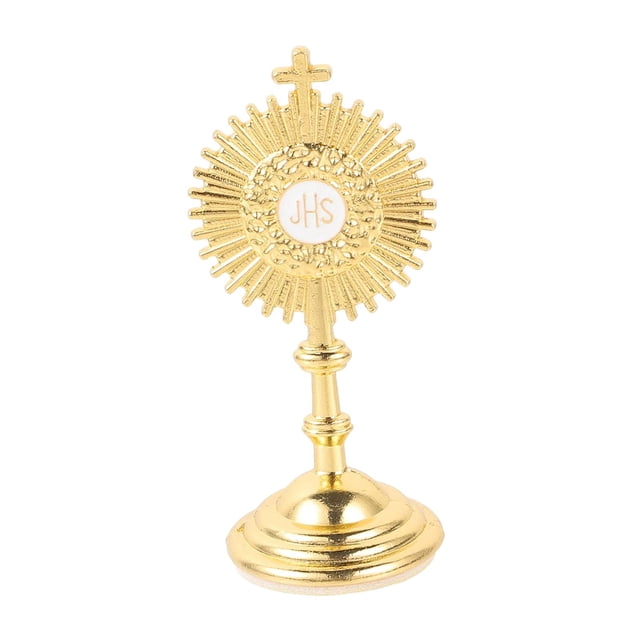 Lipstore Crucifix Debout Collection Sculpture avec Support pour Table Maison Salon Or L