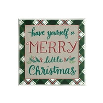 Merry Little Christmas Plaid Holiday Holiday Graphic Art Unframed Art Print Wall Art