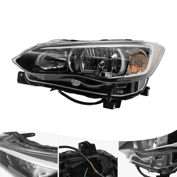 Halogen Headlight w/ LED DRL Fits 2018 2019 2020 2021 Subaru Crosstrek Left Driver Side Chrome Headlamp
