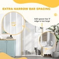 thumbnail image 4 of PawHut 59" Extra Tall Pet Gate for Cats, 30"-41" Dog Gate with Cat Door, 1.4" Narrow Gap, 2.8" and 5.5" Extension, for Doorway, Hallway, Stairway, 4 of 9