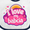 thumbnail image 4 of Inktastic I Love My Babcia Girls Girls Baby Bib, 4 of 4