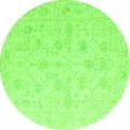 thumbnail image 1 of Ahgly Company Indoor Round Oriental Green Traditional Area Rugs, 5' Round, 1 of 4