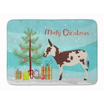 Carolines Treasures BB9218RUG American Spotted Donkey Christmas Machine Washable Memory Foam Mat Teal 19 X 27"