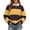 Yellow, variant on EliteGoogv Womens Polo Shirts Striped Long Sleeve Pullover Sweatshirts For Women Casual Sporty Tops Hot Pink 3XL