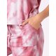 thumbnail image 5 of Conjunto de pijamas para mujeres INSPIRE CHIC, ropa de dormir suave, camiseta de teñido anudado con pantalones, atuendos de sudadera con bolsillo S rojo, 5 of 6