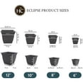thumbnail image 2 of HC Companies ECA12000 12 In Eclipse Planter w/ Attached Saucer, Slate Blue, 2 of 6