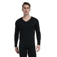 thumbnail image 5 of 2 Pcs/Set Winter Men Thermal Underwear Set V Neck Plush Lined Seamless Long Sleeve Warm Slim Fit High Elastic Cold Weather Pajamas Set Homewear Sleepwear Clothing, 5 of 7