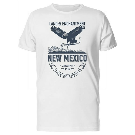 Smartprints Mens Graphic Tee - Land Of Enchantment New Mexico - Regular Fit 100% Cotton