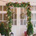 thumbnail image 6 of Artificial Christmas Garland Christmas Flocking Snowflake Rattan 270CM/106IN with Pinecone and Red Berries Mixed Artificial Encryption Falling Snow Rattan, 6 of 8
