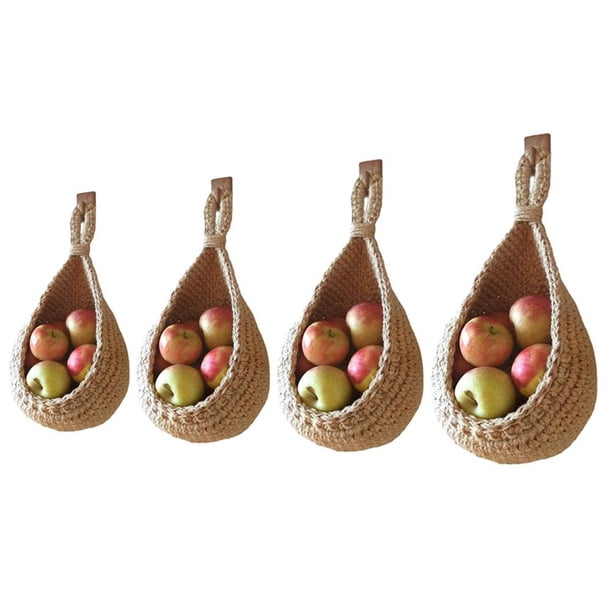 Cesta de frutas y verduras, cesta colgante para colgar en la pared para verduras y frutas, cesta colgante para colgar en la pared, máxima fiabilidad