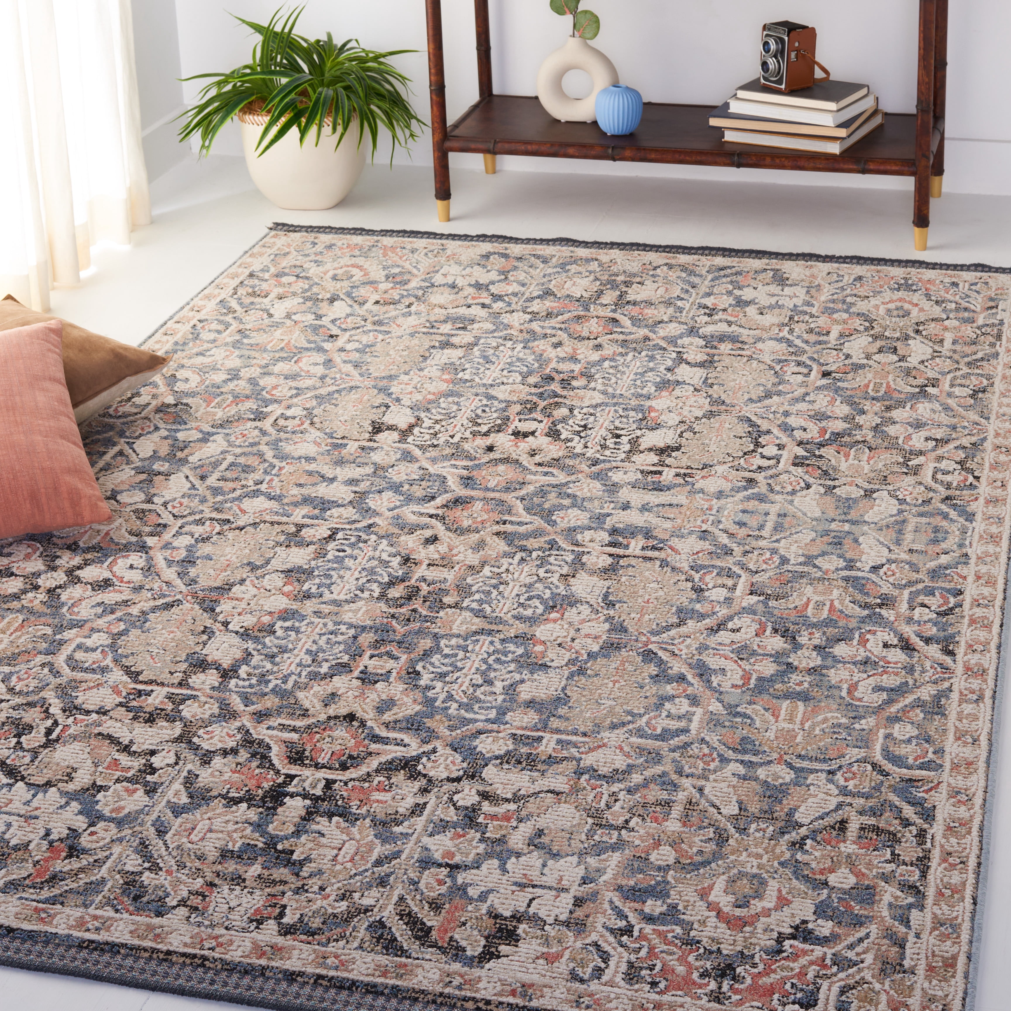 SAFAVIEH Vivaldi Jules Abstract Area Rug, Blue/Ivory, 4' x 6'