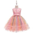 thumbnail image 5 of Toddler Dresses 8-9 Years A-Line Kids Prints Sleeveless Party Hoilday Photography Costome Court Style Tulle Fit & Flare Pink Tutu Dress, 5 of 5