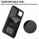 thumbnail image 3 of Funda para Samsung Galaxy A03 de 164 mm con anillo de cuero con textura de piel galvanizada y tarjetero (negro), 3 of 5
