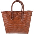 thumbnail image 1 of Bolso de mano tejido a mano de la bolsa de asas de la playa del bolso de las mujeres para la comida campestre, 1 of 6