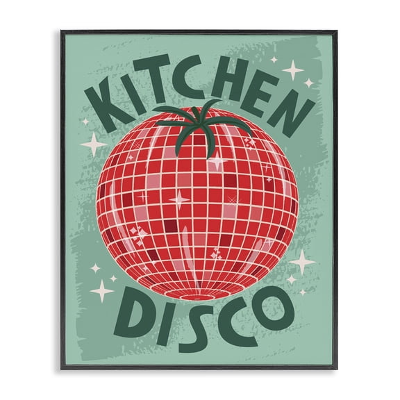 Stupell Industries Kitchen Disco Tomato Food & Beverage Painting Black Framed Art Print Wall Art, 11 x 14