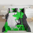 thumbnail image 2 of Feelyou Green Oil Printing Bedding Comforter Set, Modern Fashion Artwork Twin Comforter Sets, Teen Kid Adult Reversible Bedding Set, Breathable Home Decor, 2-Piece, 2 of 8