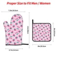 thumbnail image 2 of Daiia Cherry Strawberry Pattern Oven Mitts and Pot Holders 4 pcs Set,High Heat Resistant 500 Degree Extra Thicken Long Kitchen Cotton Oven Glove, 2 of 6