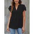 thumbnail image 5 of Blouses for Women Dressy V Neck  Sleeve Summer Tops Casual Flowy Shirts, 5 of 9