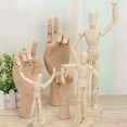 thumbnail image 4 of Wooden Hand Figurines Rotatable Joint Hand Model Drawing Sketch Mannequin Miniatures Home Office Desktop Room ​DIY Decoration A1, 4 of 7